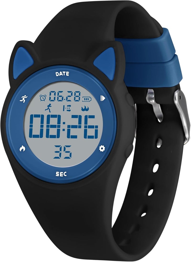 A ALPS Kids Watches for Girls Boys Digital Sport Watch with Step Counter Pedometer Vibration Alarm Clock, No App Waterproof Fitness Tracker Kids Watch Boys Girls Teens Students Ages 5-16 - Image 1